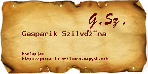 Gasparik Szilvána névjegykártya